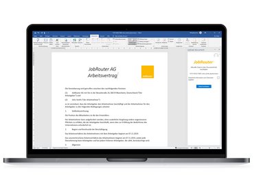 microsoft office word JobRouter integration